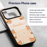 Cute Fairy Fox Cartoon Animal Printed Design Custom Name Protective Phone Case Mobile Cover Durable Everyday Smartphone Shock Resistant