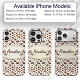 Coffee Beans Realstic Beautiful Seamless Pattern Custom Name Protective Phone Case Mobile Cover Durable Everyday Smartphone Shock Resistant