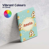 Personalised Name Cute Cartoon Chickens Custom  Modern Room Accent Elegant Feature Canvas Wall Art Print Decor Picture Ready to Hang