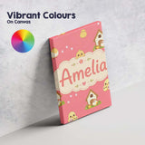 Personalised Name Cute Cartoon Chickens Custom  Modern Room Accent Elegant Feature Canvas Wall Art Print Decor Picture Ready to Hang