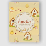 Personalised Name Cute Cartoon Chickens Custom  Modern Room Accent Elegant Feature Canvas Wall Art Print Decor Picture Ready to Hang