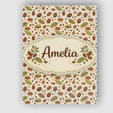Personalised Name Coffee Plant Beans and Green Leaves Seamless Custom Modern Room Accent Canvas Wall Art Print Decor Picture Ready to Hang