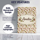 Personalised Name Coffee Plant Beans and Green Leaves Seamless Custom Modern Room Accent Canvas Wall Art Print Decor Picture Ready to Hang