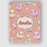 Personalised Name Cute Kawaii Sheep with Custom  Unique Gift Idea Elegant Feature Canvas Wall Art Print Decor Picture Ready to Hang