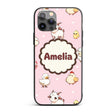Cute Farm Animals Cow Pig Duck Printed Design Custom Name Protective Phone Case Mobile Cover Durable Everyday Smartphone Shock Resistant