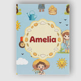 Personalised Name Cute Farm Tractor Duck Custom  Unique Gift Idea Elegant Feature Canvas Wall Art Print Decor Picture Ready to Hang