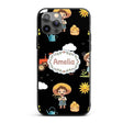 Cute Farm Tractor Duck Girl Farming Scene Black Custom Name Protective Phone Case Mobile Cover Durable Everyday Smartphone Shock Resistant