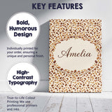 Personalised Name Dense Coffee Beans Scatter Natural Seamless Custom Contemporary Display Canvas Wall Art Print Decor Picture Ready to Hang