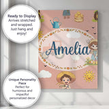 Personalised Name Cute Farm Tractor Duck Custom  Unique Gift Idea Elegant Feature Canvas Wall Art Print Decor Picture Ready to Hang