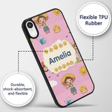 Cute Farm Tractor Duck Girl Sunny Field Rose Custom Name Protective Phone Case Mobile Cover Durable Everyday Smartphone Shock Resistant