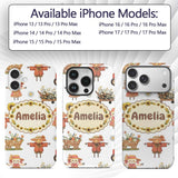 Cute Scarecrow Barn Sunflower Farm Printed Design Custom Name Protective Phone Case Mobile Cover Durable Everyday Smartphone Shock Resistant