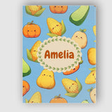 Personalised Name Cute Kawaii Vegetables Custom  Unique Gift Idea Elegant Feature Canvas Wall Art Print Decor Picture Ready to Hang