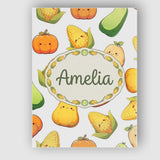 Personalised Name Cute Kawaii Vegetables Custom  Unique Gift Idea Elegant Feature Canvas Wall Art Print Decor Picture Ready to Hang