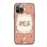 Cute Baby Chick Hen Coop Farm Peach Background Custom Name Protective Phone Case Mobile Cover Durable Everyday Smartphone Shock Resistant