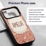 Cute Baby Chick Hen Coop Farm Peach Background Custom Name Protective Phone Case Mobile Cover Durable Everyday Smartphone Shock Resistant