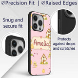 Cute Baby Chick Hen Coop Farm Printed Design Custom Name Protective Phone Case Mobile Cover Durable Everyday Smartphone Shock Resistant