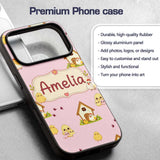 Cute Baby Chick Hen Coop Farm Printed Design Custom Name Protective Phone Case Mobile Cover Durable Everyday Smartphone Shock Resistant