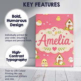 Personalised Name Cute Baby Chick Hen Coop Custom  Unique Gift Idea Elegant Feature Canvas Wall Art Print Decor Picture Ready to Hang