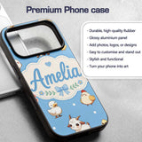 Cute Farm Animals Cow Goat Pig Printed Design Custom Name Protective Phone Case Mobile Cover Durable Everyday Smartphone Shock Resistant