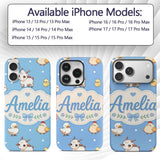 Cute Farm Animals Cow Goat Pig Printed Design Custom Name Protective Phone Case Mobile Cover Durable Everyday Smartphone Shock Resistant