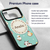 Cute Farm Animals Cow Goat Pig Printed Design Custom Name Protective Phone Case Mobile Cover Durable Everyday Smartphone Shock Resistant