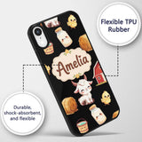 Cute Baby Goat Barn Hay Milk Chick Farm Black Custom Name Protective Phone Case Mobile Cover Durable Everyday Smartphone Shock Resistant