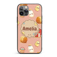 Cute Baby Goat Barn Hay Milk Chick Farm Peach Custom Name Protective Phone Case Mobile Cover Durable Everyday Smartphone Shock Resistant
