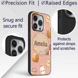 Cute Baby Goat Barn Hay Milk Chick Farm Peach Custom Name Protective Phone Case Mobile Cover Durable Everyday Smartphone Shock Resistant