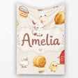 Cute Baby Goat Barn Hay Milk Chick Farm Cream Seamless Pattern  Personalised Custom Name Super Soft Fleece Blanket Bed Sofa Throw