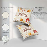 Custom Name Baby Goat Barn Hay Milk Chick Cream Seamless Pattern Square Filled Cushion Throw Pillow Sofa Bed Home Decor Zip Washable UK Made