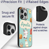 Cute Baby Goat Barn Hay Milk Chick Farm Mint Custom Name Protective Phone Case Mobile Cover Durable Everyday Smartphone Shock Resistant