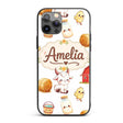 Cute Baby Goat Barn Hay Milk Chick Farm Grey Custom Name Protective Phone Case Mobile Cover Durable Everyday Smartphone Shock Resistant