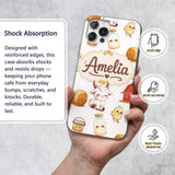 Cute Baby Goat Barn Hay Milk Chick Farm Grey Custom Name Protective Phone Case Mobile Cover Durable Everyday Smartphone Shock Resistant