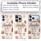 Cute Baby Goat Barn Hay Milk Chick Farm Grey Custom Name Protective Phone Case Mobile Cover Durable Everyday Smartphone Shock Resistant