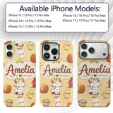 Cute Baby Goat Barn Hay Milk Chick Farm Yellow Custom Name Protective Phone Case Mobile Cover Durable Everyday Smartphone Shock Resistant