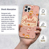 Cute Autumn Scarecrow Pumpkins Printed Design Custom Name Protective Phone Case Mobile Cover Durable Everyday Smartphone Shock Resistant