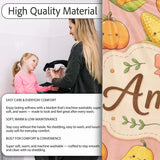 Cute Kawaii Autumn Vegetables Corn Pumpkin Carrot Peach Seamless  Personalised Custom Name Super Soft Fleece Blanket Bed Sofa Throw