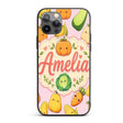 Cute Kawaii Autumn Vegetables Corn Pumpkin Carrot Custom Name Protective Phone Case Mobile Cover Durable Everyday Smartphone Shock Resistant