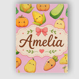 Personalised Name Cute Kawaii Autumn Custom Premium Decorative Design Modern Room Accent Canvas Wall Art Print Decor Picture Ready to Hang