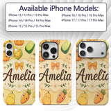Cute Kawaii Autumn Vegetables Corn Pumpkin Carrot Custom Name Protective Phone Case Mobile Cover Durable Everyday Smartphone Shock Resistant