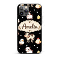 Cute Farm Animals Cow Pig Goat Chicken Duck Sheep Custom Name Protective Phone Case Mobile Cover Durable Everyday Smartphone Shock Resistant