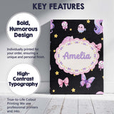 Personalised Name Cute Pastel Unicorn Bird Custom  Unique Gift Idea Elegant Feature Canvas Wall Art Print Decor Picture Ready to Hang