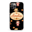 Cute Autumn Scarecrow Pumpkin Birds Seamless Custom Name Protective Phone Case Mobile Cover Durable Everyday Smartphone Shock Resistant
