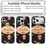 Cute Autumn Scarecrow Pumpkin Birds Seamless Custom Name Protective Phone Case Mobile Cover Durable Everyday Smartphone Shock Resistant