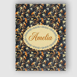 Personalised Name Elegant Orange Gold Custom Modern Room Accent Creative Decorator Style Canvas Wall Art Print Decor Picture Ready to Hang