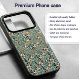 Soft Teal Pink Floral Vine Classic Printed Design Custom Name Protective Phone Case Mobile Cover Durable Everyday Smartphone Shock Resistant
