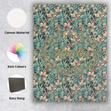 Personalised Name Soft Teal Pink Floral Custom  Modern Room Accent Elegant Feature Canvas Wall Art Print Decor Picture Ready to Hang