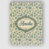 Personalised Name Muted Sage and Cream Custom  Modern Room Accent Elegant Feature Canvas Wall Art Print Decor Picture Ready to Hang