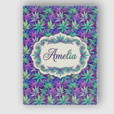 Personalised Name Vibrant Purple and Teal Custom  Unique Gift Idea Elegant Feature Canvas Wall Art Print Decor Picture Ready to Hang