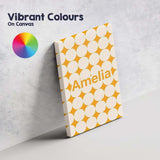 Personalised Name Warm Mustard Background Custom  Unique Gift Idea Elegant Feature Canvas Wall Art Print Decor Picture Ready to Hang
